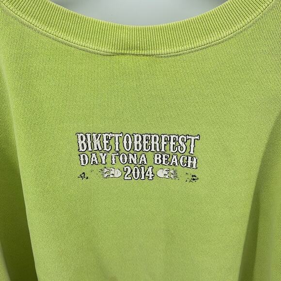 Vintage thrashed Biketoberfest Daytona Beach crewneck sweatshirt sz 2XL - Picture 7 of 8